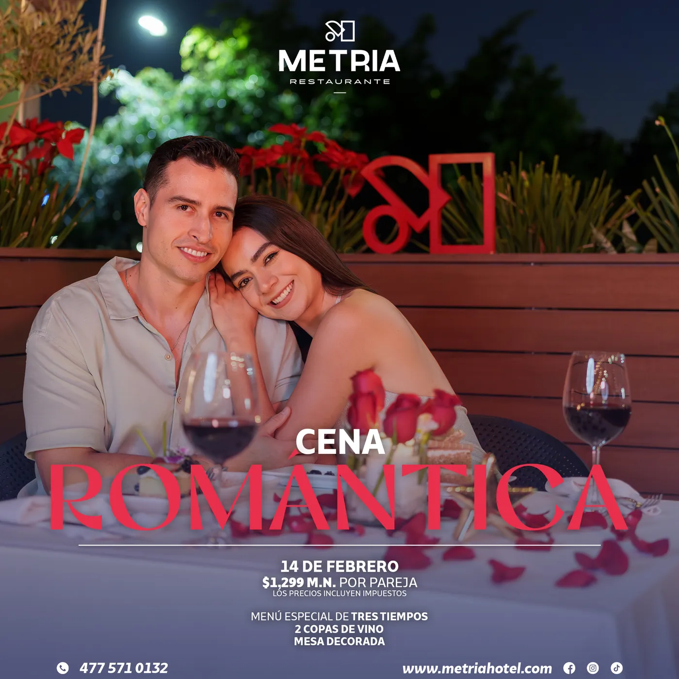 Cena Romántica – 14 de Febrero